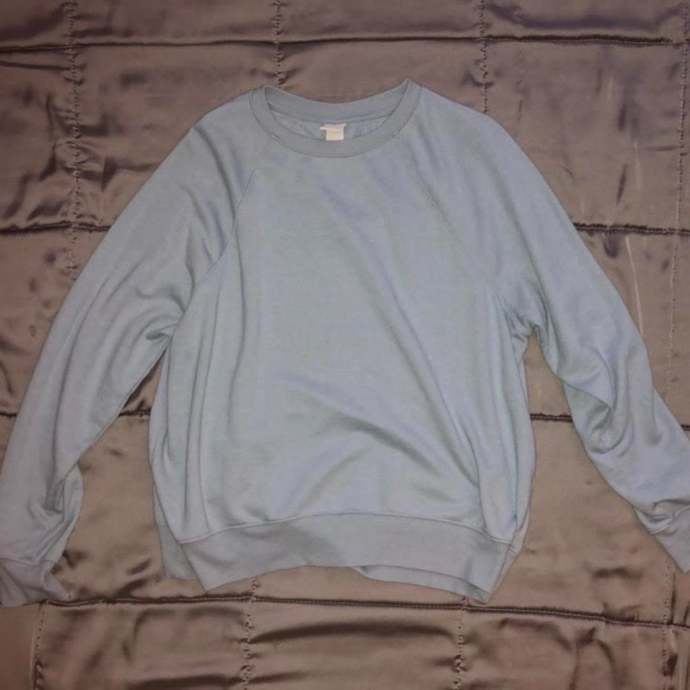 light blue crew neck